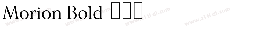 Morion Bold字体转换